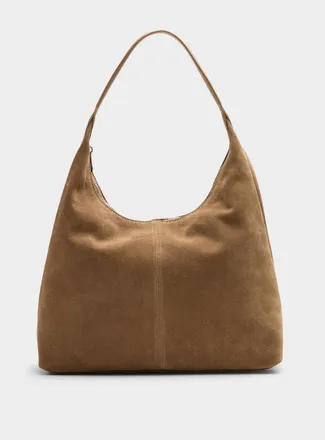 Simons Womens Minimalist suede tote bag Exclusive collection from Italy