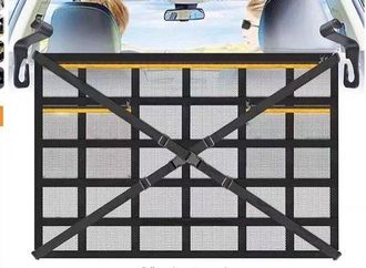 No Brand Red Portaequipajes De Techo Para Coche, 90 X 65 Cm, Correas Cruzadas Ajustables Y 3 Bolsillos Con Cremallera, Para Veh&iacute;culos Con 4 Asas De Techo, Jeep
