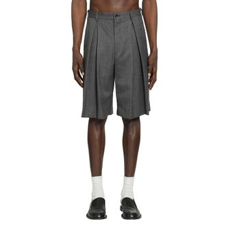 Comme Des Gar&ccedil;ons Tailored Shorts in Wool Herringbone