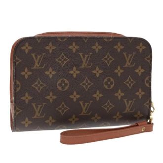 Louis Vuitton Pre-owned Tela clutches - - Pre-owned - Donna - Marrone - ONE SIZE