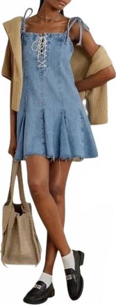 Re/Done Flounce Mini Dress In Hacienda