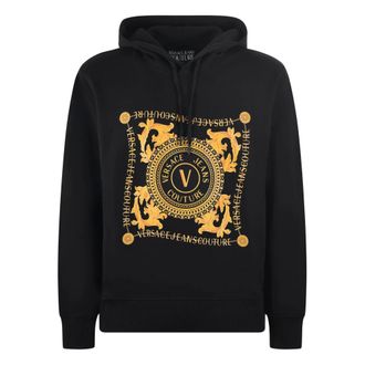 Versace Jeans Couture Hoodies, male, Black, Size: XL Felpa