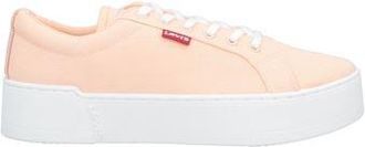 Levi's Tijuana 2.0 Flatform Trainers in Salmon Pink Gabardine