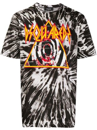 Dsquared2 tie-dye printed T-shirt - men - Cotton - S - Brown