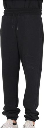 GCDS Tuta Trainingsbroeken - Heren - Sweatpants - Zwart - S - Katoen - Broeken