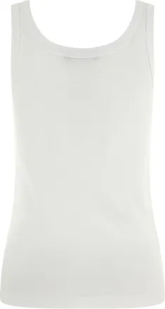 Dolce & Gabbana Ribbed Cotton Logo-Patch Tank Top - White