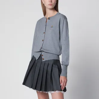 Vivienne Westwood Cardigan Bea in misto cotone e cashmere grigio