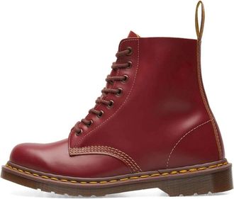 Dr. Martens 1460 Made In England Boot - Heren - Veterlaarzen - Rood - 42 EU - Wol - Schoenen