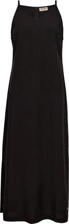 Mos Mosh MOS Mosh, Kleedjes, Dames, Zwart, M, Linnen, Minimalistische Zwarte Jurk