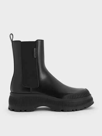 Charles & Keith Darra Ridged-Sole Chelsea Boots