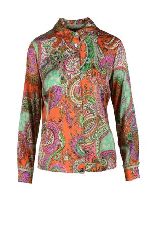 Motel Multicolor Paisley Viscose Casual Shirt
