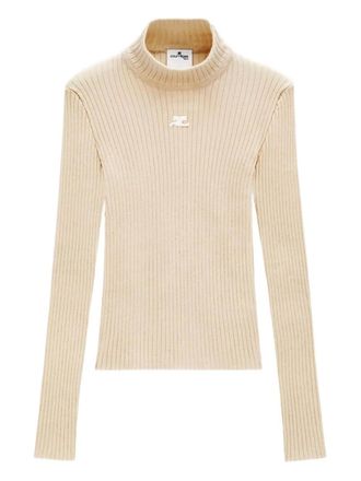 Courrèges long-sleeves sweater - women - Viscose/Polyester - 4 - Neutrals