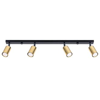 Sollux Lighting L&aacute;mpara de techo oro negro acero alt. 19