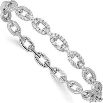 Diamond2Deal 14k Gold 2.15 Ct Lab Grown Diamond Link Bangle Bracelet