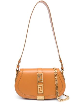 Versace Greca Goddess leather shoulder bag - women - Calf Leather/Lambskin - OS - Brown