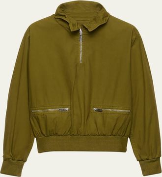 Prada Poplin Old Bomber Jacket