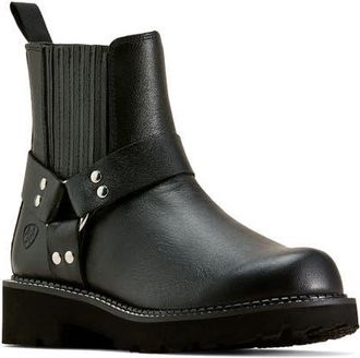 Ariat Fatbaby Harness Chelsea Western Boot in Black Deertan at Nordstrom, Size 9.5