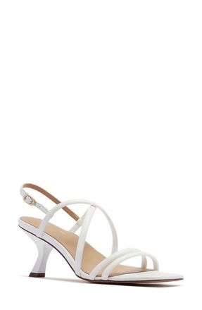 FRANKiE4 Giselle Ankle Strap Slide Sandal in Soft White at Nordstrom, Size 9.5