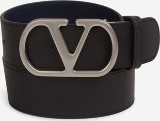 Valentino Garavani Vlogo Leather Belt