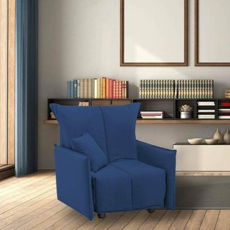Dmora Sofa Cama Dabari, Sof&aacute; Individual, 100% Made In Italy, Sill&oacute;n De Sal&oacute;n Con Apertura Trolley, En Tela Acolchada, Con Reposabrazos Est&aacute;ndar, Cm 110x90h8