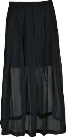 Marella Cubano Midi Rok - Dames - Midirokken - Zwart - S - Katoen - Rokken