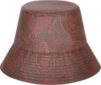 Etro Bucket Hat - Dames - Hoeden - Bruin - 58 CM - Katoen - Accessoires