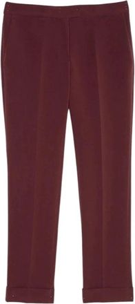 Twinset Slim-fit Broek - Dames - Slim Fit Broeken - Rood - S - Leer - Broeken