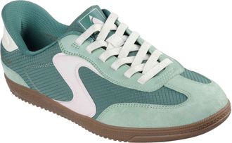 Skechers Hotshot - Everyday Ease Textile Womens Green/Pink Standard Trainers - Size UK 7