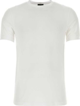 Giorgio Armani White Stretch Viscose T Shirt