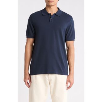 Nordstrom Cotton Blend Piqu&eacute; Knit Polo in Navy Sapphire at Nordstrom Rack, Size Xx-Large