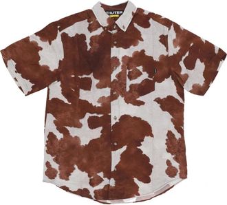Iuter Cow Regular S/S Shirt - Heren - Korte mouwen Overhemden - Veelkleurig - L - Overhemden