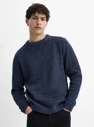 Jack & Jones Mens Two-tone ribbed sweater