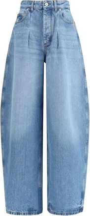 Jacquemus Ballon-leg Oversized Jeans - Dames - Loose Fit Jeans - Blauw - W27 - Katoen - Jeans