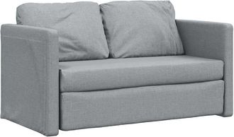 vidaXL Sof&aacute; Cama De Suelo 2 En 1 Tela Gris Claro 112x174x55 Cm Vidaxl