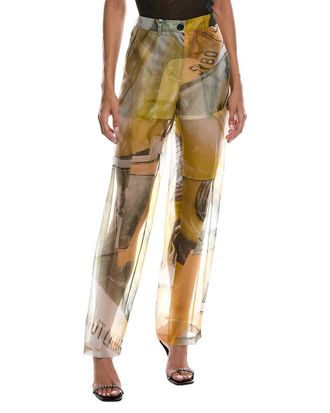 Helmut Lang Organza Silk Car Trouser