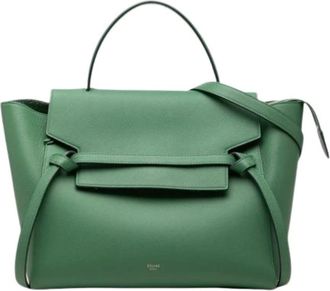 Celine Pre-owned Vintage Schoudertas - Dames - Vintage Handtas - Groen - ONE Size - Leer - Vintage