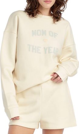 Favorite Daughter The Mom of the Year Sweatshirt in Gardenia/Light Sage at Nordstrom, Size X-Small