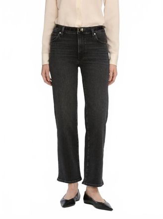 Frame Denim Mellow Mid Rise Slim Wide Leg Jeans In Starship