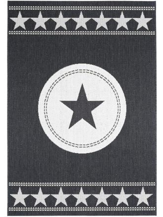 benuta Alfombra de exterior & interior negro 160x230