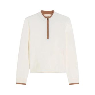 Pennyblack Pbjricetta Zip-through Knit - Dames - Vesten met rits - Wit - L - Polyester - Hoodies & sweatvesten