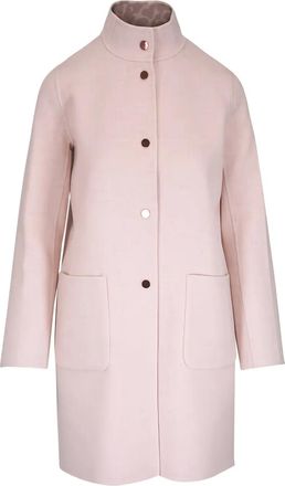 Kinross Cashmere Cappotto con tasche - Rosa