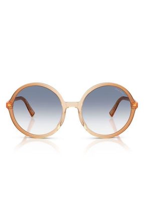 Miu Miu 59mm Round Sunglasses in Brown Gradient /Brandy /Blue at Nordstrom