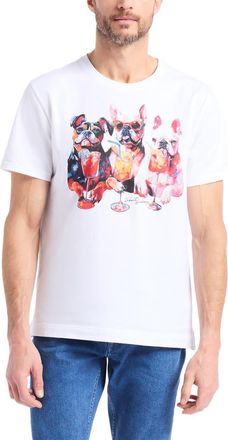 Robert Graham Hair Of the Dog Graphic T-Shirt in White at Nordstrom, Size Xxx-Large