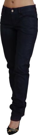 Just Cavalli Black Low Waist Slim Fit Women Casual Denim Jeans Cotton Elastane Clothing