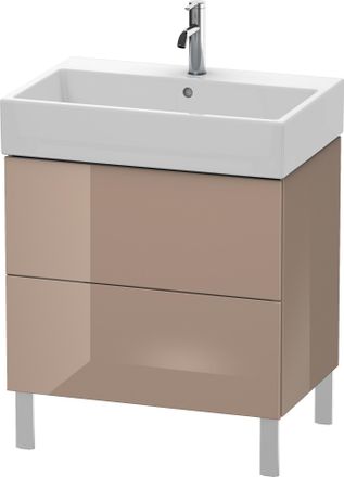 Duravit Unidad De Lavabo Duravit L-cube De Pie 68,4 X 45,9 Cm, 2 Extra&iacute;bles, Para Vero Air 235070, Color: Cappuccino Laca Alto Brillo - Lc677608686
