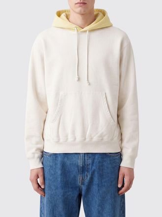 Auralee Two-Tone Oversized Cotton Hoodie with a Kangaroo Pocket
