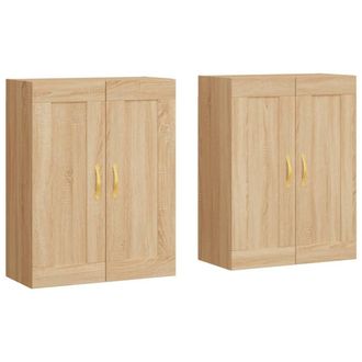 Berkfield Home Wall Mounted Cabinets 2 pcs Sonoma Oak Engineered Wood in Light Tan