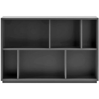 HERDASA Estanter&iacute;a Librer&iacute;a, Colecci&oacute;n Nack, Con 2 Niveles De Altura En Melamina Color Grafito