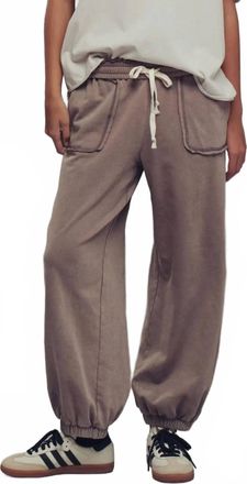 Bibi Wide Leg Cotton Blend Jogger Sweatpant In Mocha Mousse