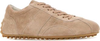 Tod's Womens Beige Suede Sneakers Rosalin
